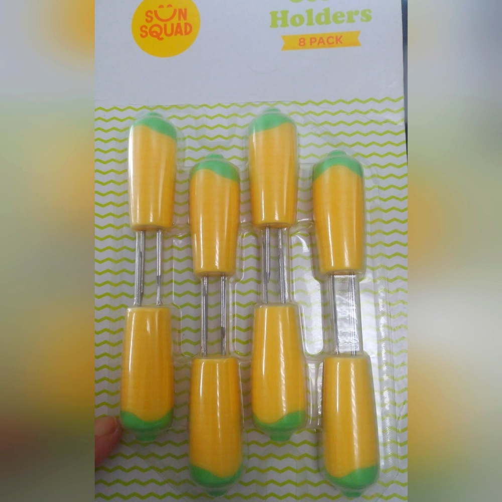 Corn Holders 8-Pack - Yellow and Green